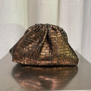 Maria La Rosa Milano Laminated Mini Bag in Bronze